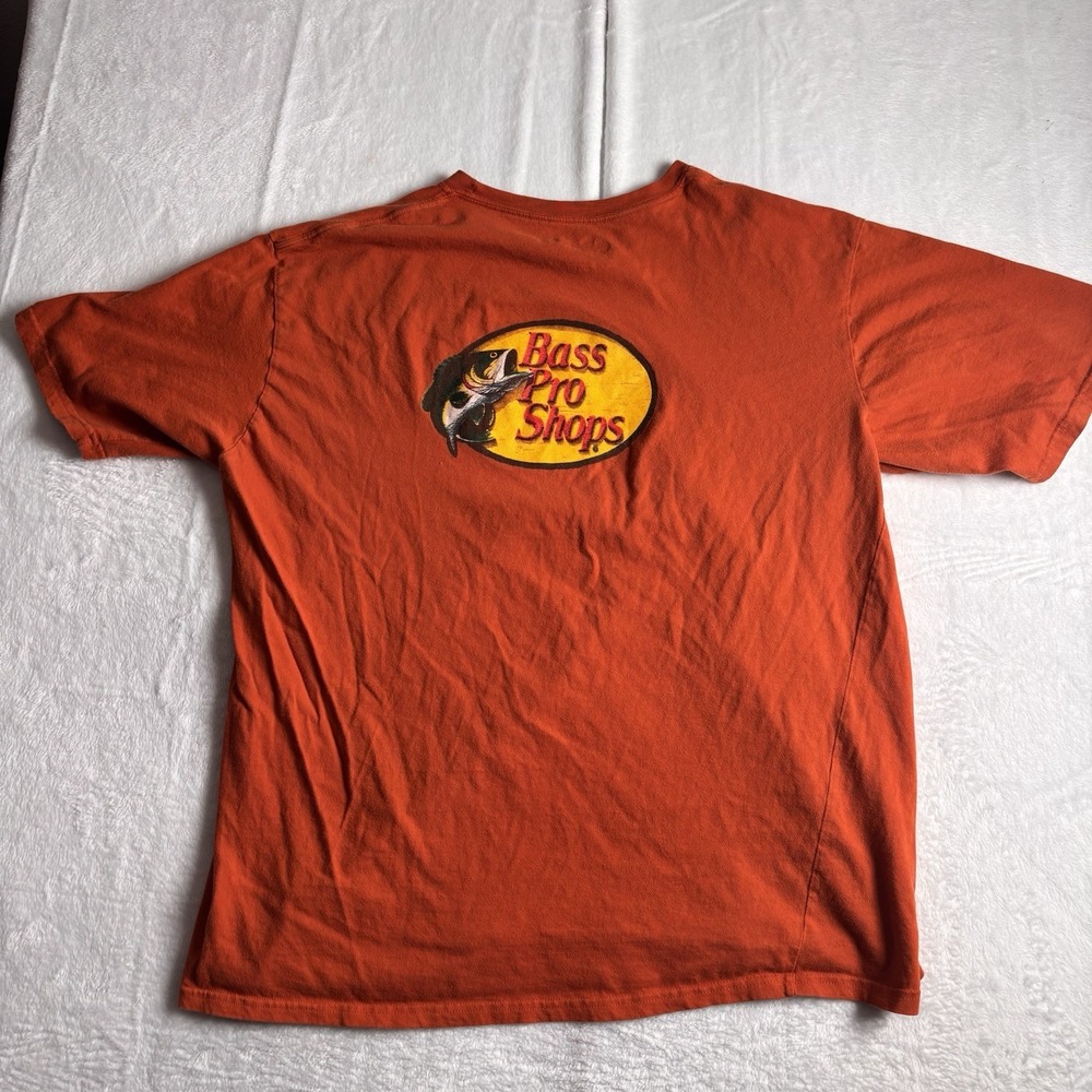 Bass Pro Shops Orange Short Sleeve Shirt‎ Men's 2XL Relaxed *